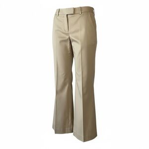 BCBGMAXAZRIA Wide Leg Crop Stitched Sides Chino Pant. Tan Size 4 #1342 NWOT